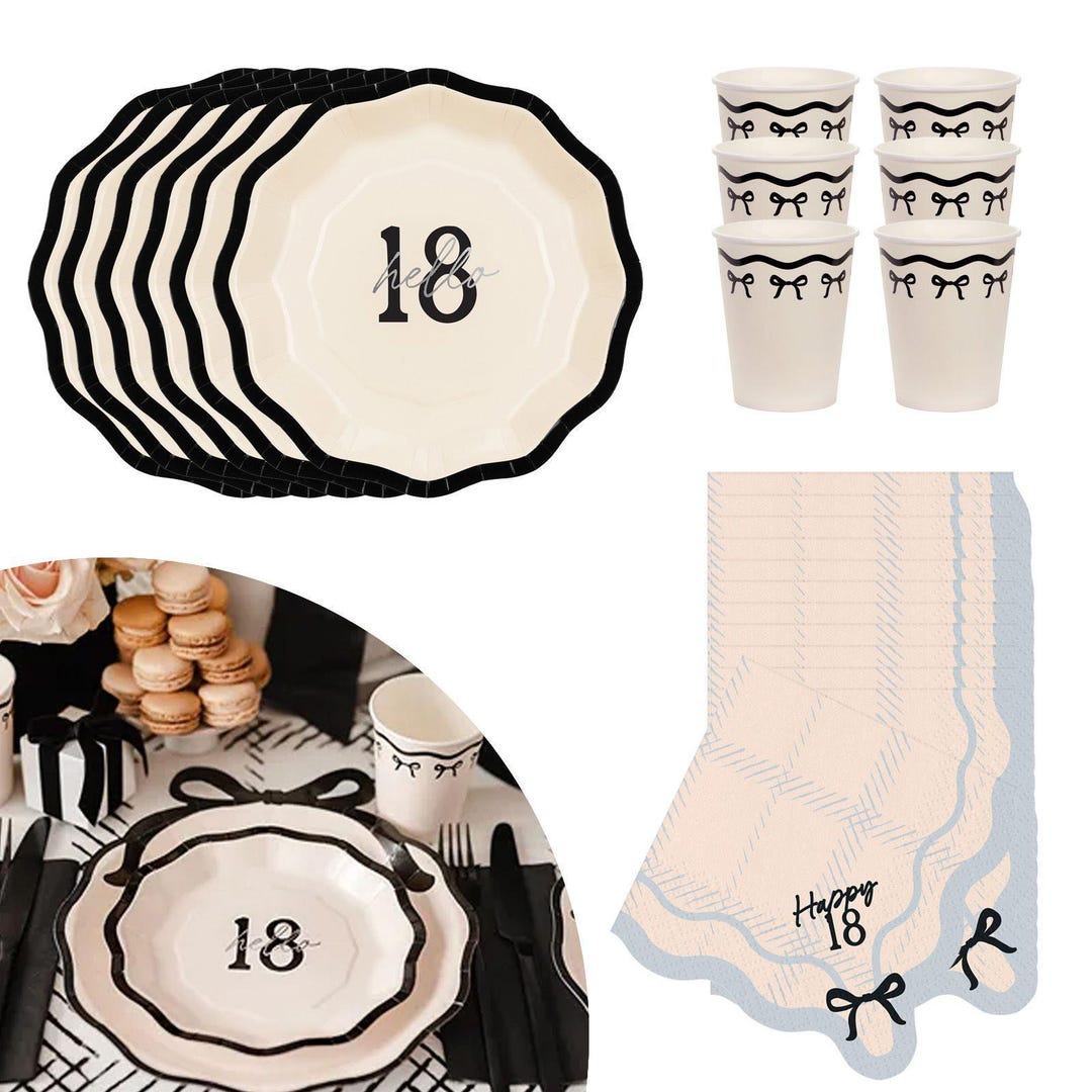 Luck And Luck Lot De 70e Anniversaire Pour 10 Personnes, Vaisselle