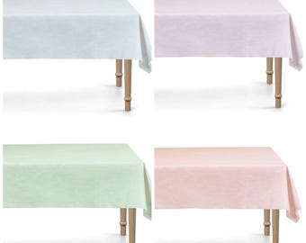Various Coloured Disposable Tablecloths, Pink Purple Green Blue Table Cover, Colour Tablecloth, Weddings Birthday Baby Shower 180x120 cm