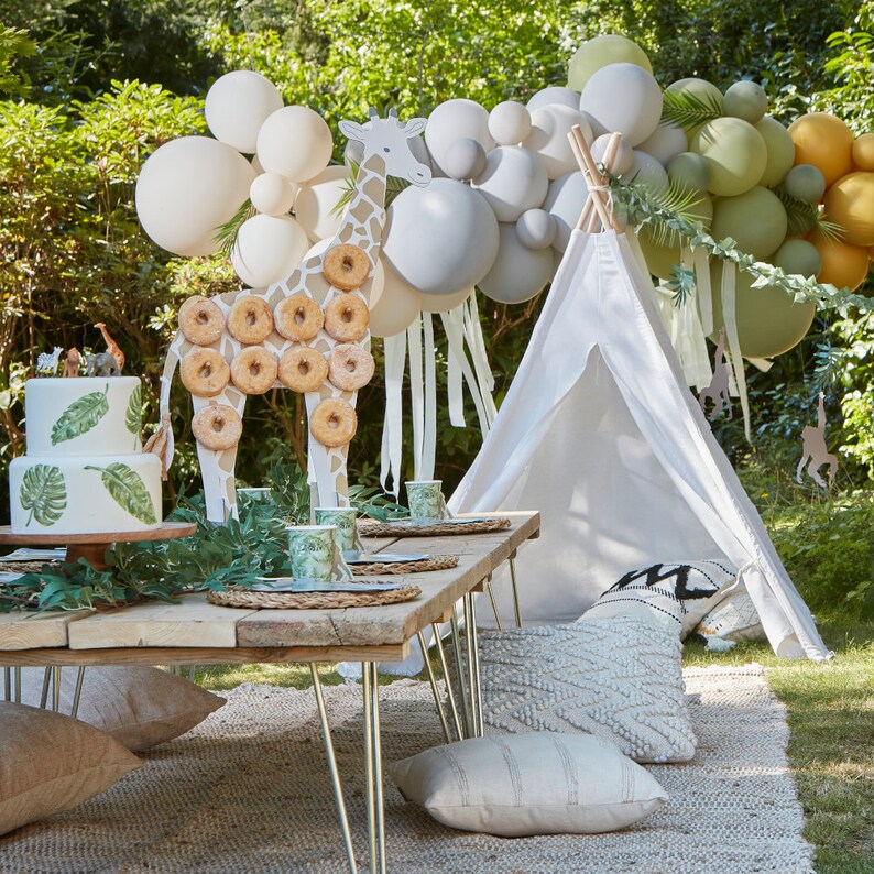 Jungle Party Tableware Decorations Childrens Birthday Party Plates Napkins Cups Balloons Garland Safari Party Decorations