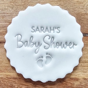 Custom Baby Shower Icing EMBOSSER, Personalised Cake Stamp for Cookies, Cupcake Decoration, Fondant Decorations