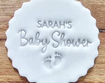 Custom Baby Shower Icing EMBOSSER, Personalised Cake Stamp for Cookies, Cupcake Decoration, Fondant Decorations