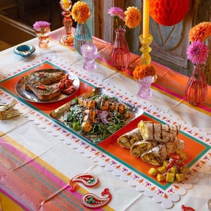 Foldable Grazing Board, Diwali Food Display, Diwali Buffet, Festival Of Lights Grazing Board, Orange Decorative Board, Eco Friendly