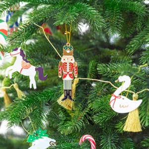 Nutcracker Soldier Metal Hanging Christmas Tree Decoration, Christmas Tree Bauble, Festive Keepsake Gift, Nutcracker Decorations