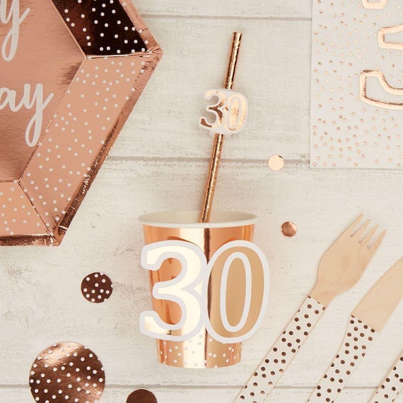 8 Rose Gold 30th Birthday Paper Party Cups 30th Party Etsy 8 Rose Gold 30th Birthday Paper Party Cups 30th Party Etsy