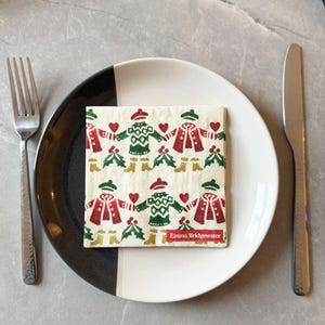 20 Christmas Celebration Cocktail Napkins, Festive Canape Table Napkins, Christmas Buffet Paper Napkins