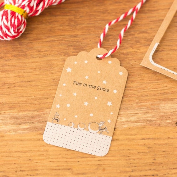 100 Snow Scene Christmas Gift Tags, Rustic Gift Labels With String, Festive  Gift Tags, Gift Tag Sheets, Gift Wrapping Tags 