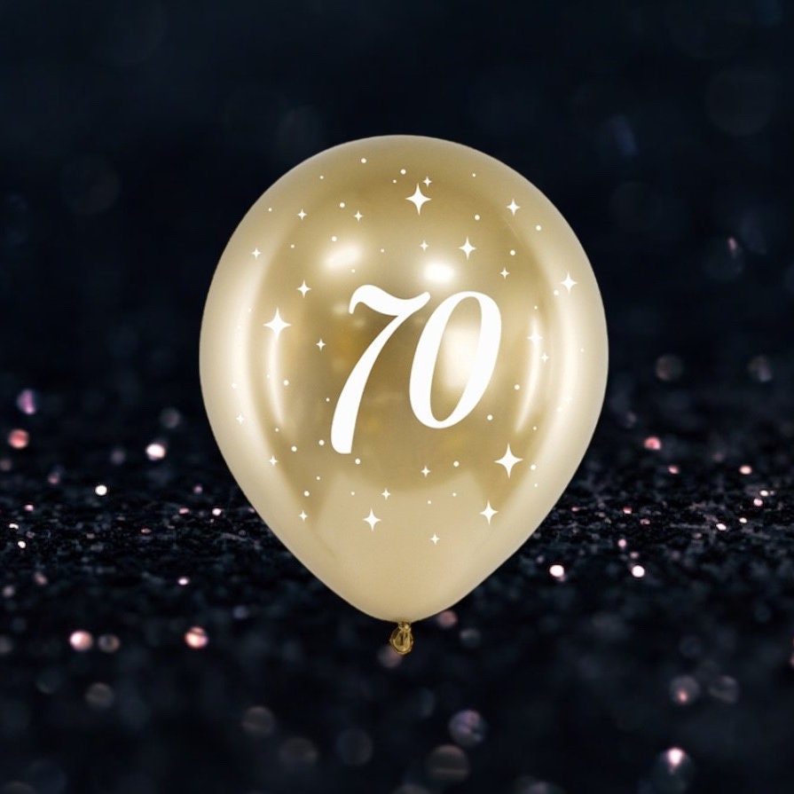 6 Glossy Gold 70th Birthday Party Balloons, Gold Birthday Party, 70th  Birthday Balloons, 70th Venue Decoration Backdrop, Milestone Birthday -   Ireland