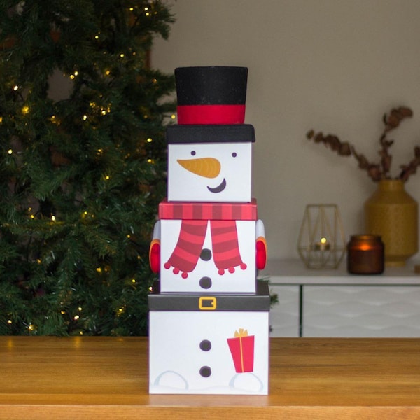 Snowman Gift Box Etsy