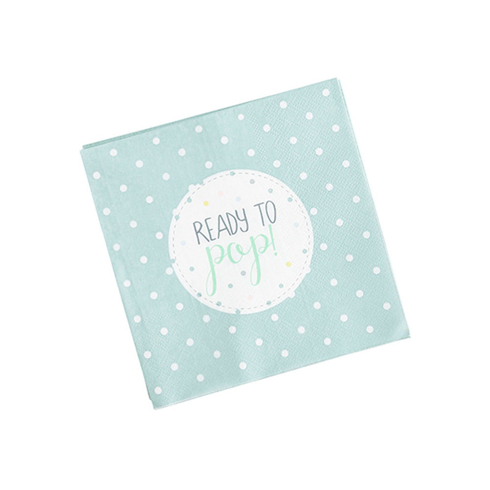 20 Baby Shower Mint Green Napkins Ready to Pop Napkins Baby Etsy