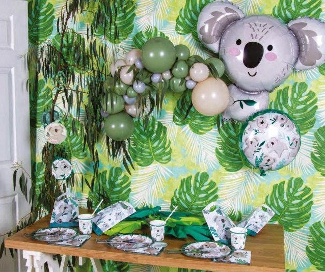 2PCS Koala Family Decorations Plastic Animal Models Simulation Koala  Ornament Birthday Gift for Girls Kids