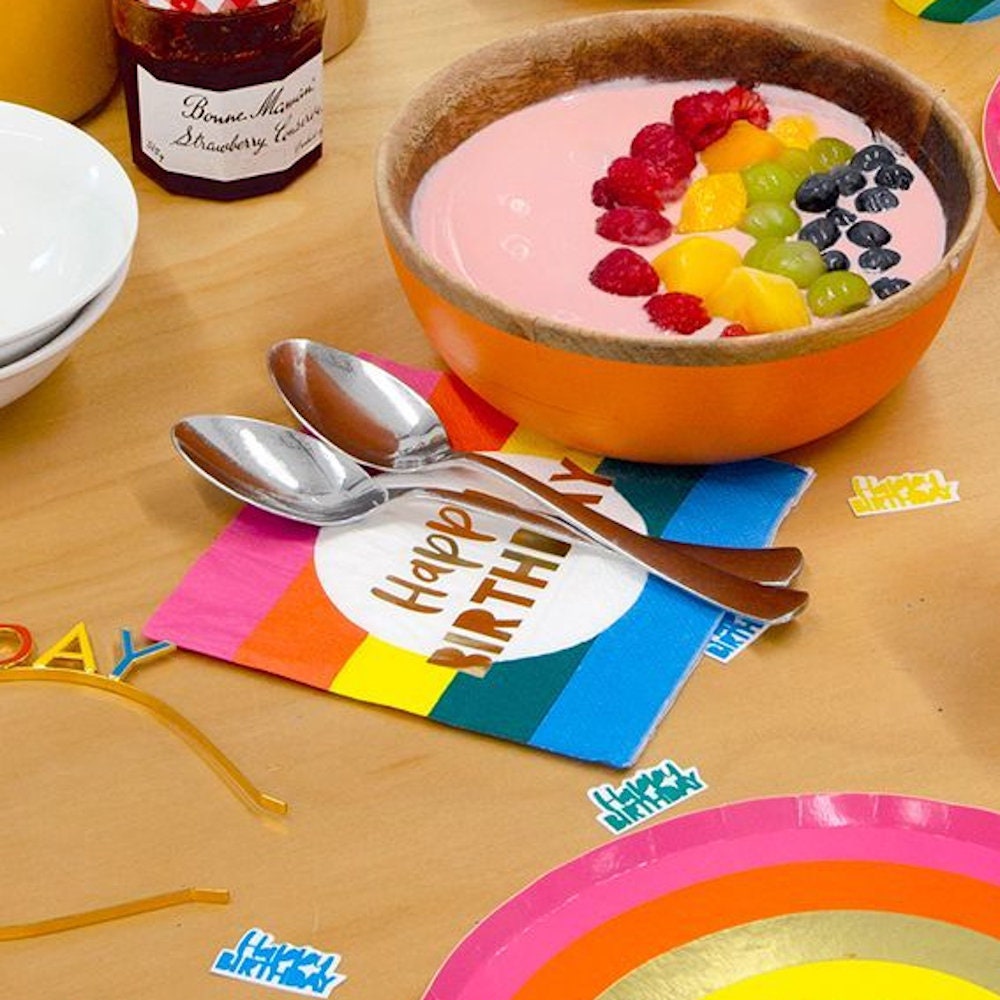 12 Rainbow Plates Birthday Party Plates Bright Rainbow Etsy UK