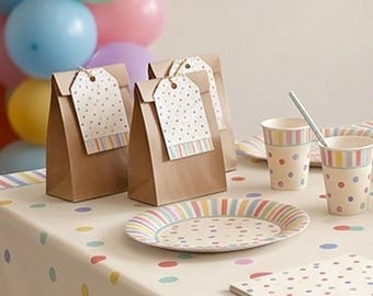 Veelkleurig confettipapieren tafelkleed Kleurrijke tafeldecoratie voor verjaardagsfeestjes voor diners en buffetten (180 x 120 cm)