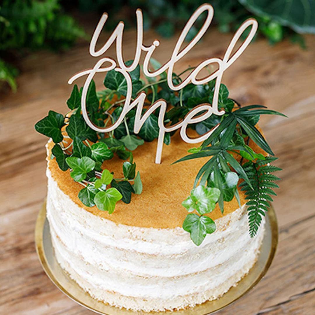 Wooden 'wild One' Birthday Cake Topper, 1st Birthday Party Cake