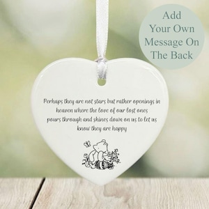Personalised  Baby Loss Gift, Memorial Child Heart Ornament, Porcelain Child In Heaven Keepsake, Miscarriage Memorial Keepsake Gift