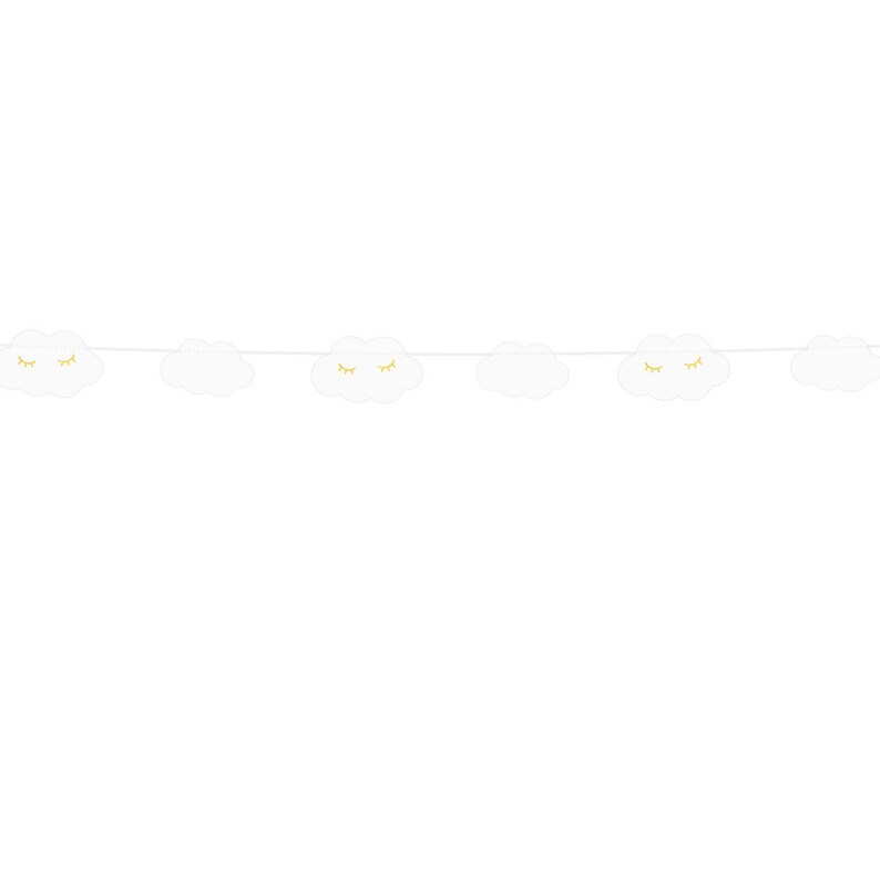 Clouds Bunting Baby Shower Decorations New Baby Party Etsy