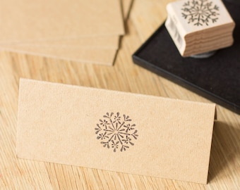 Snowflake Rubber Craft Stamp, Christmas Craft Ink Stamps, DIY Winter Wedding Favours, Christmas Gift Tags, Christmas Craft, Scrapbooking