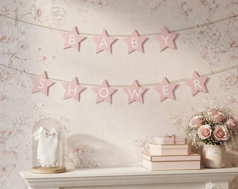 Babyparty-Dekoration für Mädchen, rosa Babyparty-Girlande, Babyparty-Banner, hängende Partydekoration, Willkommens-Girlande fürs Baby (2,9 m)