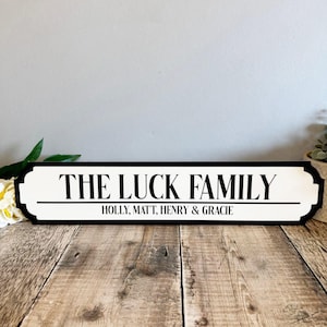 Personalised Family Road Wall Sign, Custom Street Name Sign, Home Wall Decor, Rustic Family Name Plaque, Housewarming Gift, Wall Art
