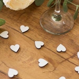 Wedding Table Heart Scatters, Coloured Wood Heart Confetti, Wedding Table Decoration, Wooden Confetti, Engagement Party Table 72pc