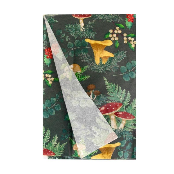 Midnight Forest Wrapping Tissue Paper, Fun Festive Gift Wrap, Christmas Gift Wrap Tissue, Novelty Christmas Wrapping, 4 Sheets