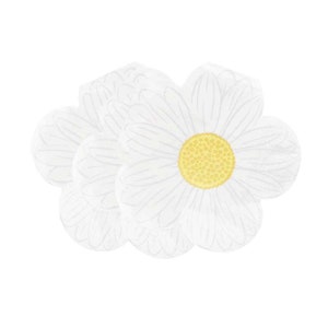 20 tovaglioli di Pasqua con margherite, tovaglioli per feste floreali per ragazze, stoviglie con margherite, tovaglioli di carta con margherite bianche, stoviglie con margherite, stoviglie di Pasqua