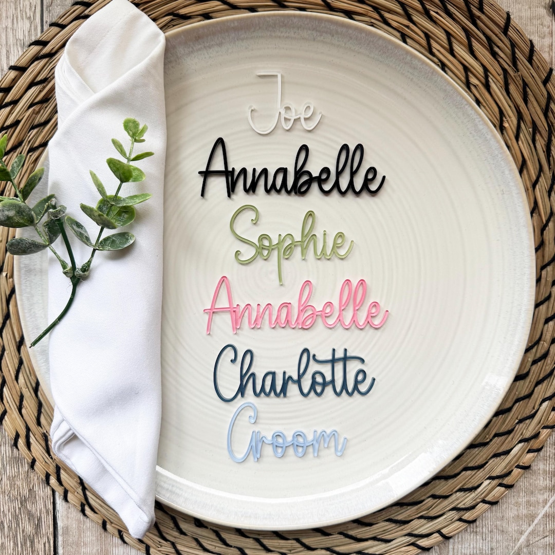 Laser Cut Craft Project Names, Wedding Place Names, SPRAYED ACRYLIC ...