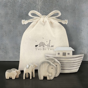 Noah's Ark Set, Mini Noah's Ark Set, Baptism Present, First Birthday Gift,  Baby Shower Present, Childs Keepsake