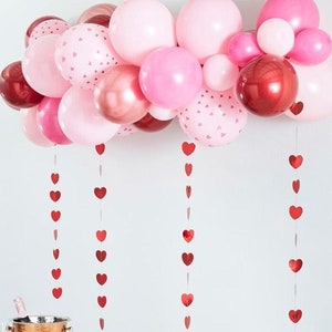 Valentines Day Balloon Arch Kit,  Engagement Balloons, Valentines Day Decorations, Valentines Balloons, Wedding Balloons, Red Balloon Arch