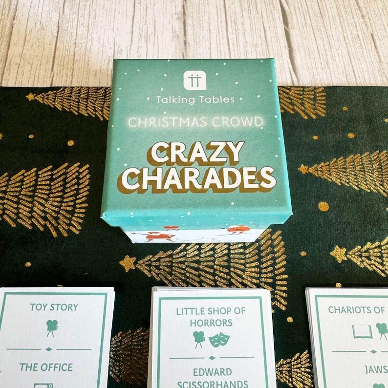 Christmas Charades Dinner Party Game, Family Festive Game Night, Party