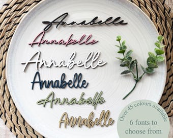 Marque-places personnalisés en bois pour mariage, cartes de placement personnalisées avec les noms des invités, étiquettes nominatives découpées au laser, cadeaux d'invités, décorations de table, expédition depuis le Royaume-Uni