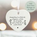 Personalised Grandma Gift, 'A Grandma is', Hanging Heart Decoration, Heart Porcelain Ornament, Birthday Gift, Thank You Gift