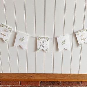Décoration de guirlande de baby shower, guirlande botanique pour bébé, fête de nouvel enfant, toile de fond de fête neutre, bannière feuille d&#39;or 1,4 m