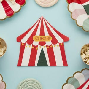16 Circus Tent Paper Party Napkins, Fun Circus-themed Napkins, Childrens Party Napkins, Funfair Party Tableware