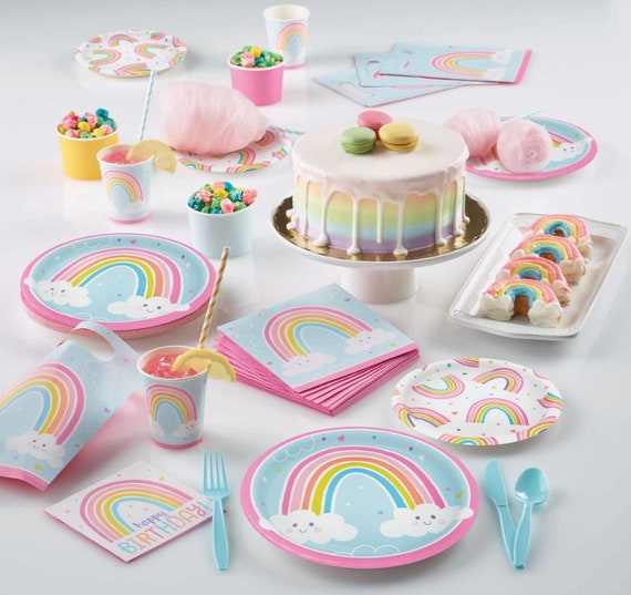 Rainbow Party Decorations, Rainbow Birthday Party, Rainbow Baby Shower, Rainbow  Party Supplies, Rainbow Plates Cups Napkins, Rainbow Balloon 