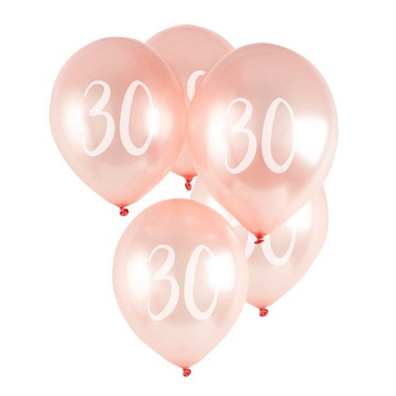 27pcs Buon compleanno 30 palloncini Kit alluminio foglio di oro rosa palloncini  palloncini in lattice per 30 anni Festa di compleanno