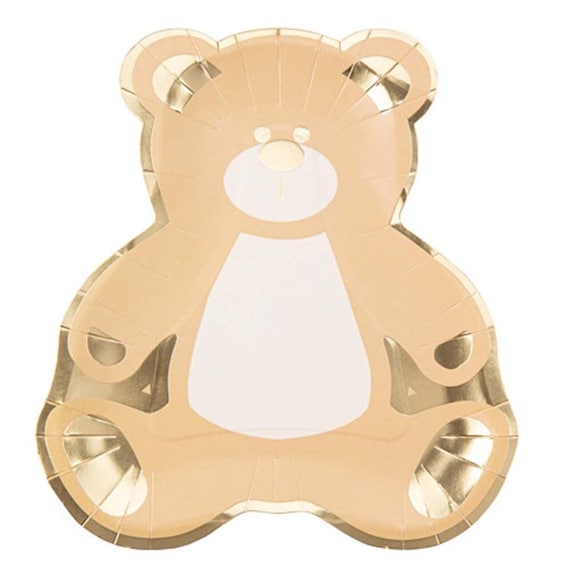 BIOZOYG Palmware Piatti Compleanno Bambini con simpatico Design Orsacchiotto I 12 Piatti di Foglia di Palma Usa e Getta 22x24 cm I Stoviglie Monouso Piatti robusti 100% organici e compostabili