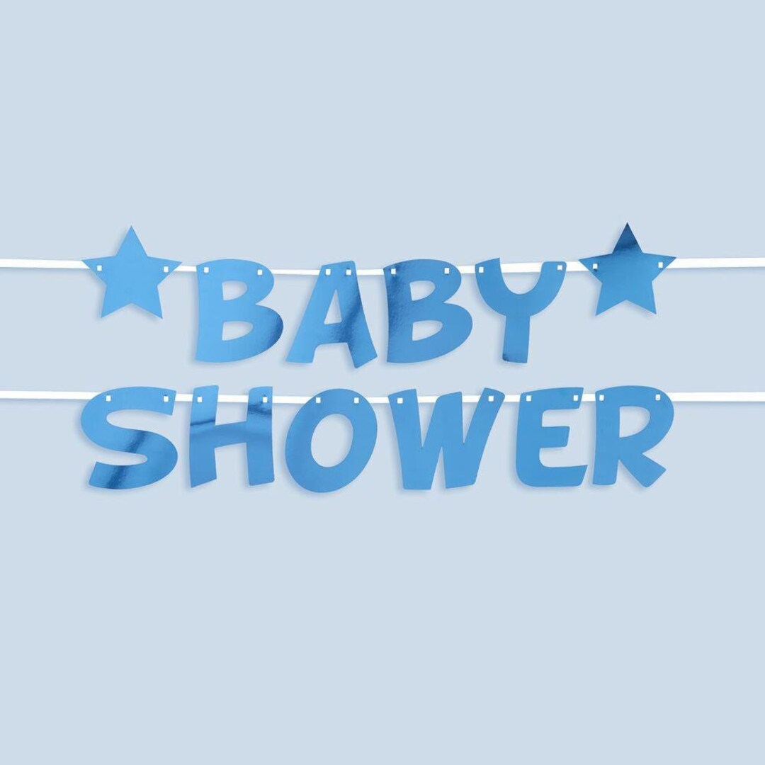 Oaktree Baby Shower Wimpelkette In Blau – Dekorative Girlande Für Die Babyparty