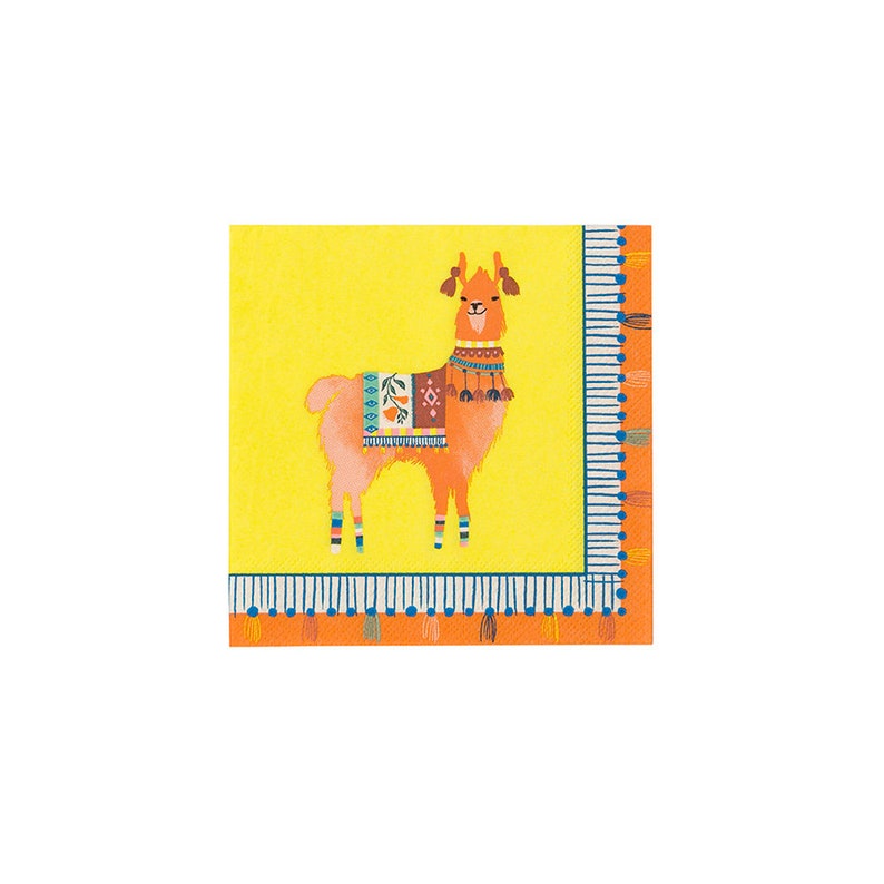 Llama Cocktail Napkins Boho Style Party Paper Napkins X 20