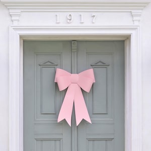 Light Pink Decorative Bow, Large DIY Craft Bow for Christmas Wreaths, Gift Wrapping & Wedding Home Decor 55x71 cm