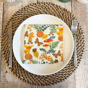 20 tovaglioli di carta autunnali Midnight Forest, tovaglioli festivi, decorazioni per la tavola del Ringraziamento, celebrazioni autunnali