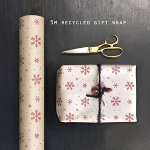 5m Merry Christmas Wrapping Paper Rolls Various Designs, Kraft Festive Gift Wrap, Christmas Gift Wrap, Christmas Paper Wrapping Snowflakes