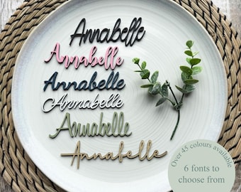 Personalised Wedding Place Names – Wooden Laser Cut Name Place Cards - Fast UK Dispatch