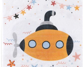 Meerjungfrau Papierservietten – 20 Stück, 33x33 Cm, 3-lagig – Für Geburtstagsparty & Deko