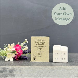 Décoration de maison personnalisée en boîte d'allumettes en porcelaine, cadeau souvenir de nouvelle maison, décoration en boîte d'amis de la famille, cadeau de nouvelle maison, TOUS LES MOTS