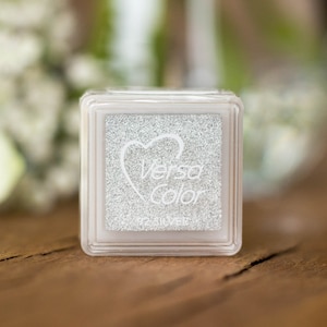 Versacolor Silver Small Pigment Ink Pad, Stamp Pad, Stamp Ink, Ink For Stamp, Inkpad For Rubber Stamp, Colour Ink Pad, Scrapbooking