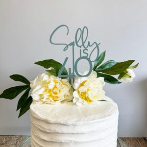 Personalised Acrylic Colours Birthday Cake Topper, Name Age Birthday Cake Decoration, Coloured Cake Topper - Design 3