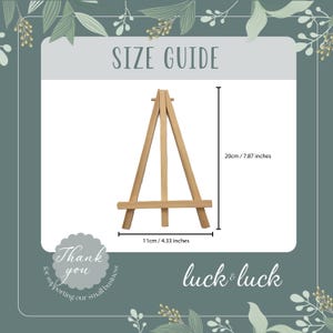 Small Wooden Easel 20cm, Wedding Decorations, Table Centre Pieces, Wedding Table Numbers, Party Table Numbers, Party Signs image 5