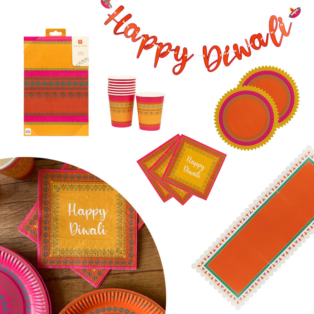 Diwali Spice Partyware, Diwali Paper Napkins Plates Cups Platters ...