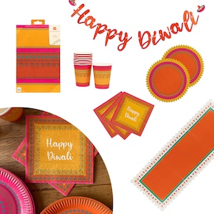 Diwali Spice Partyware, Diwali Paper Napkins Plates Cups Platters & Grazing Board, Diwali Decorations, Diwali Tableware