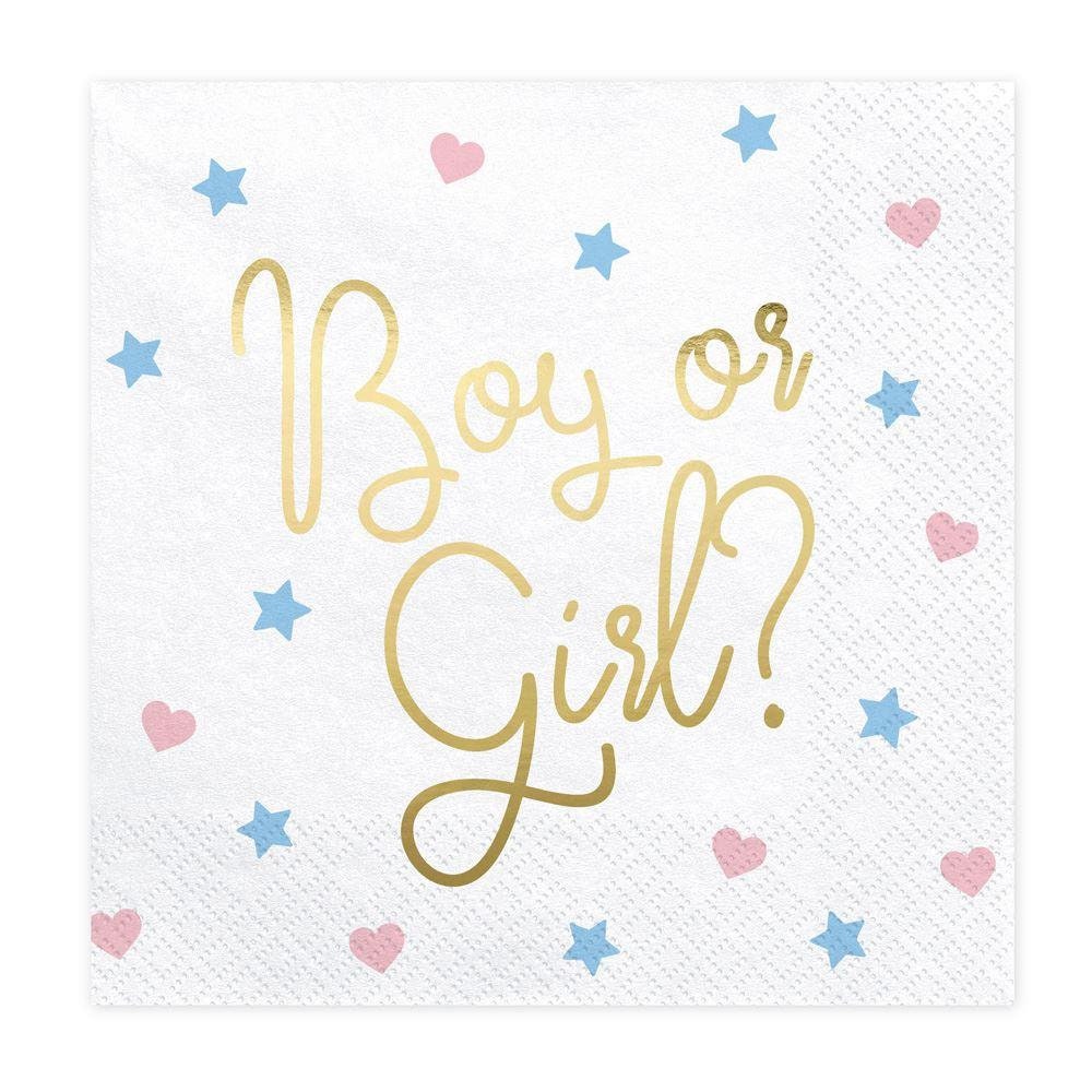 Baby Shower Boy or Girl Napkins X 20 Gender Reveal Party Etsy UK